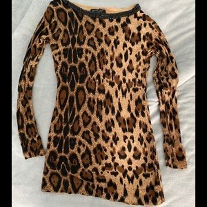 Women’s leopard print knit top
